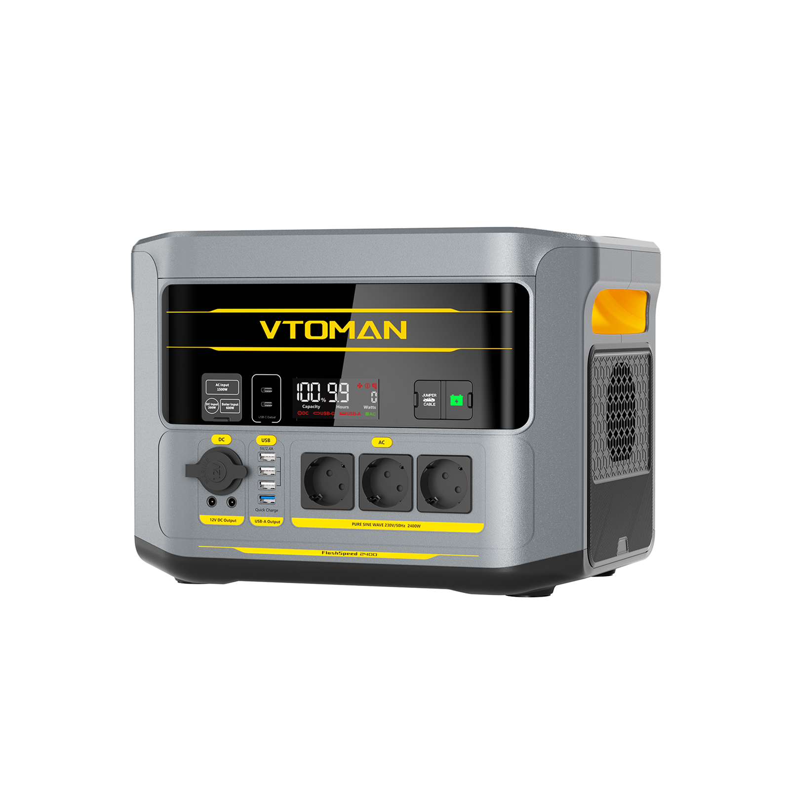 Estación Eléctrica Portátil VTOMAN FlashSpeed 2400/1408Wh 200W Pro