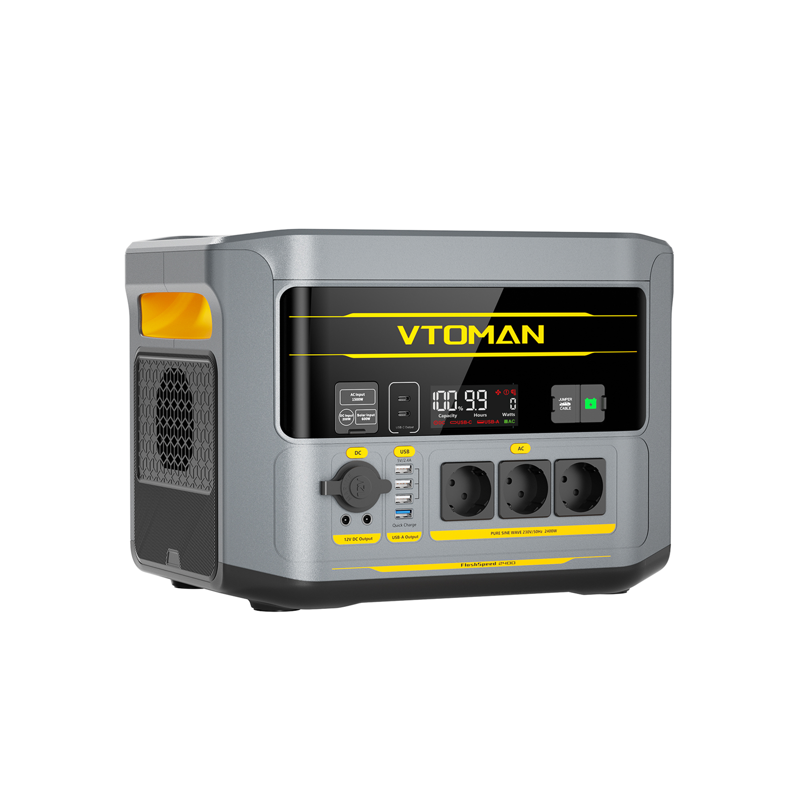 Estación Eléctrica Portátil VTOMAN FlashSpeed 2400/1408Wh 200W Pro