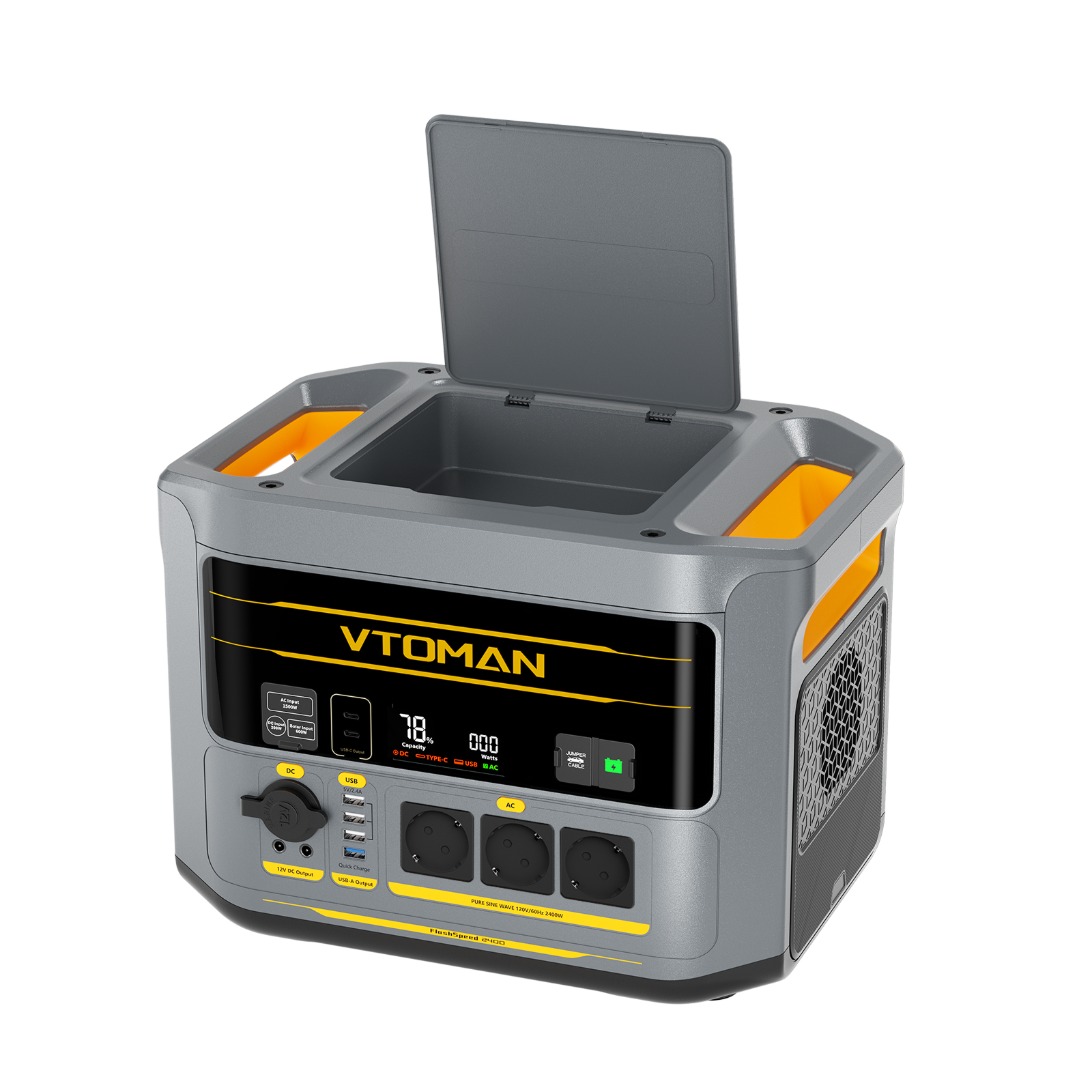 Estación Eléctrica Portátil VTOMAN FlashSpeed 2400/1408Wh 200W Pro