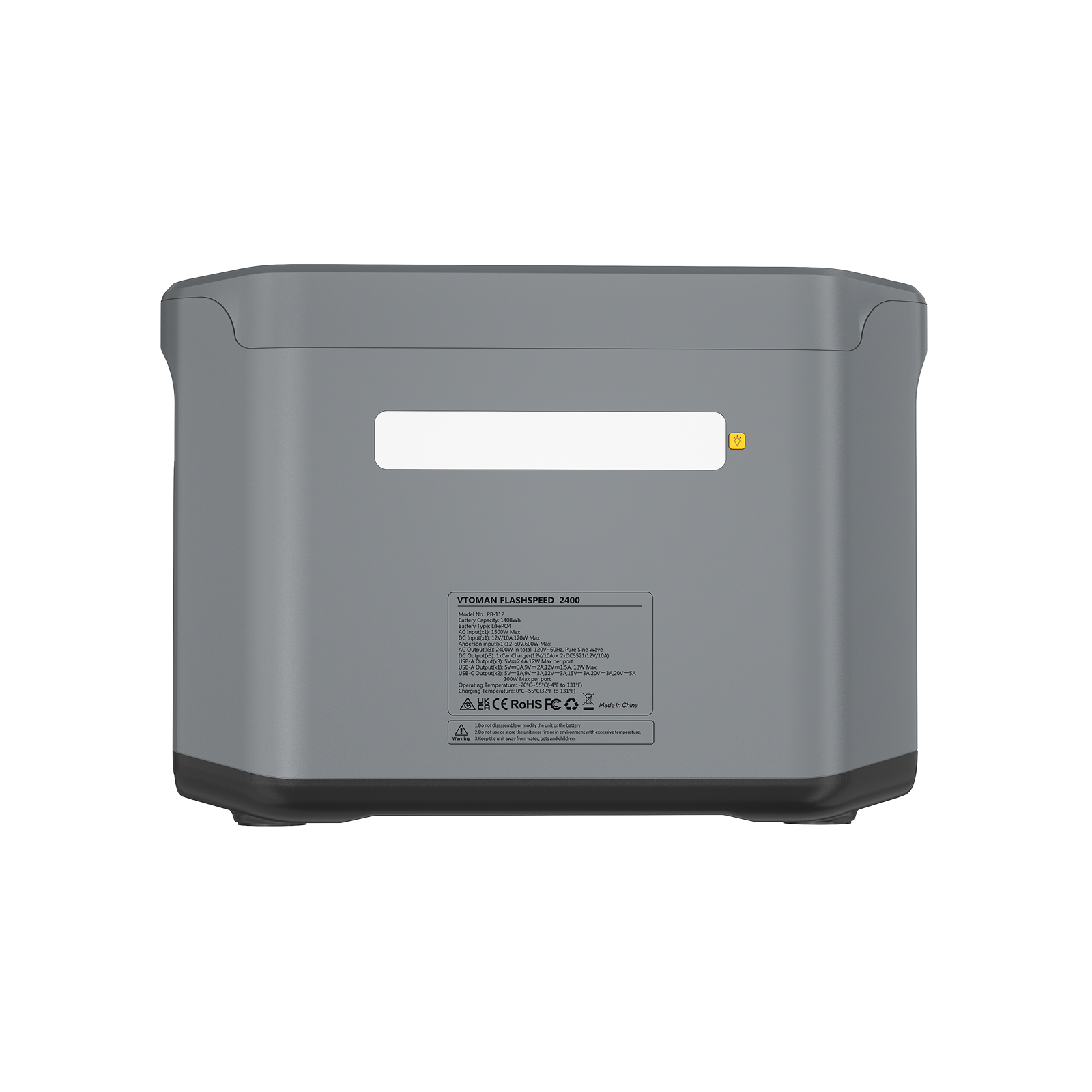 Estación Eléctrica Portátil VTOMAN FlashSpeed 2400/1408Wh 200W Pro