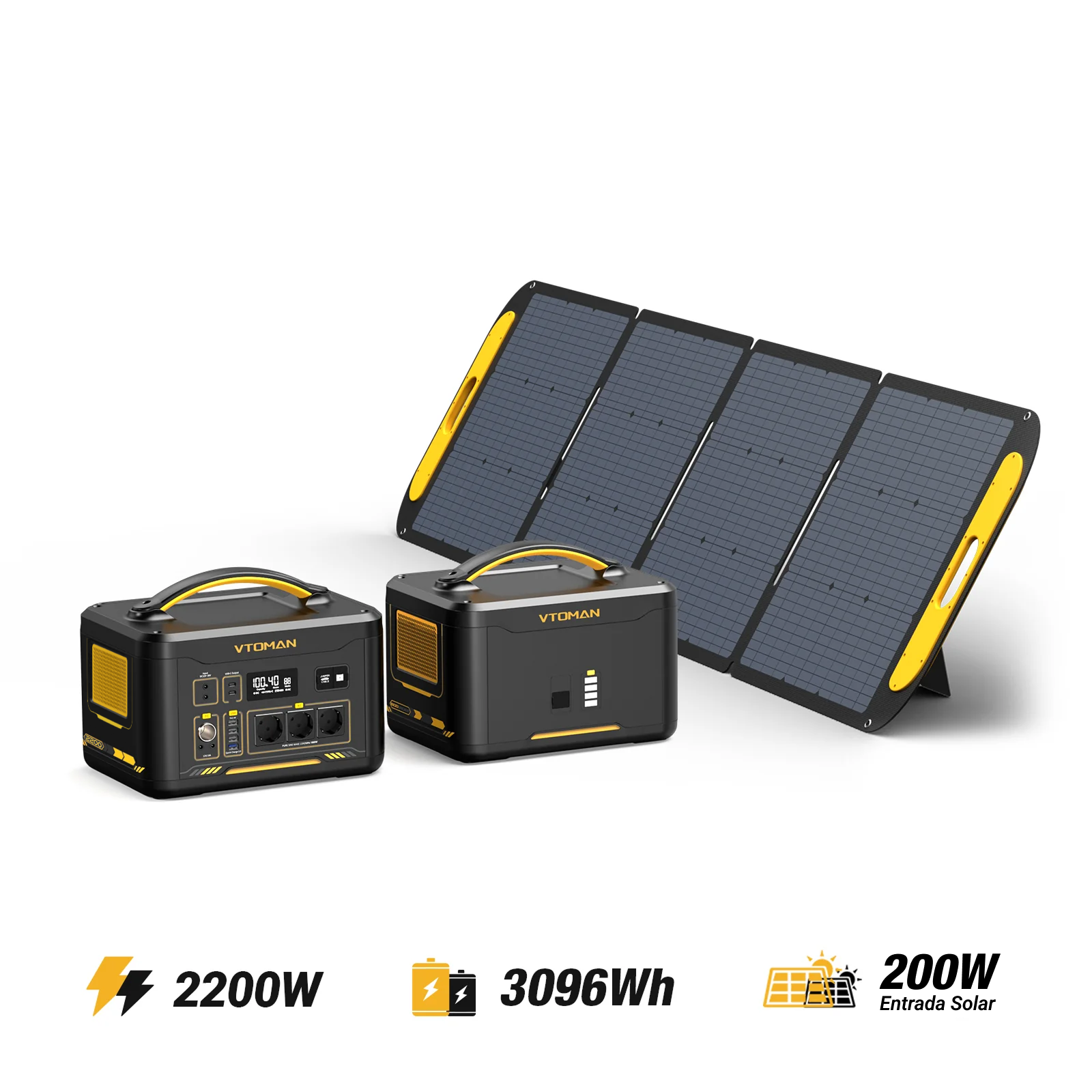 VTOMAN Jump 2200/3096Wh con panel solar de 200W