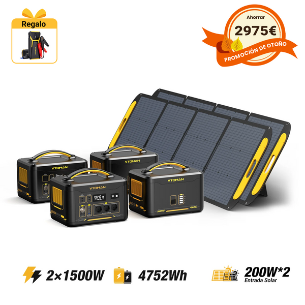 Generador solar VTOMAN Jump 1500X/4752Wh 200W*2