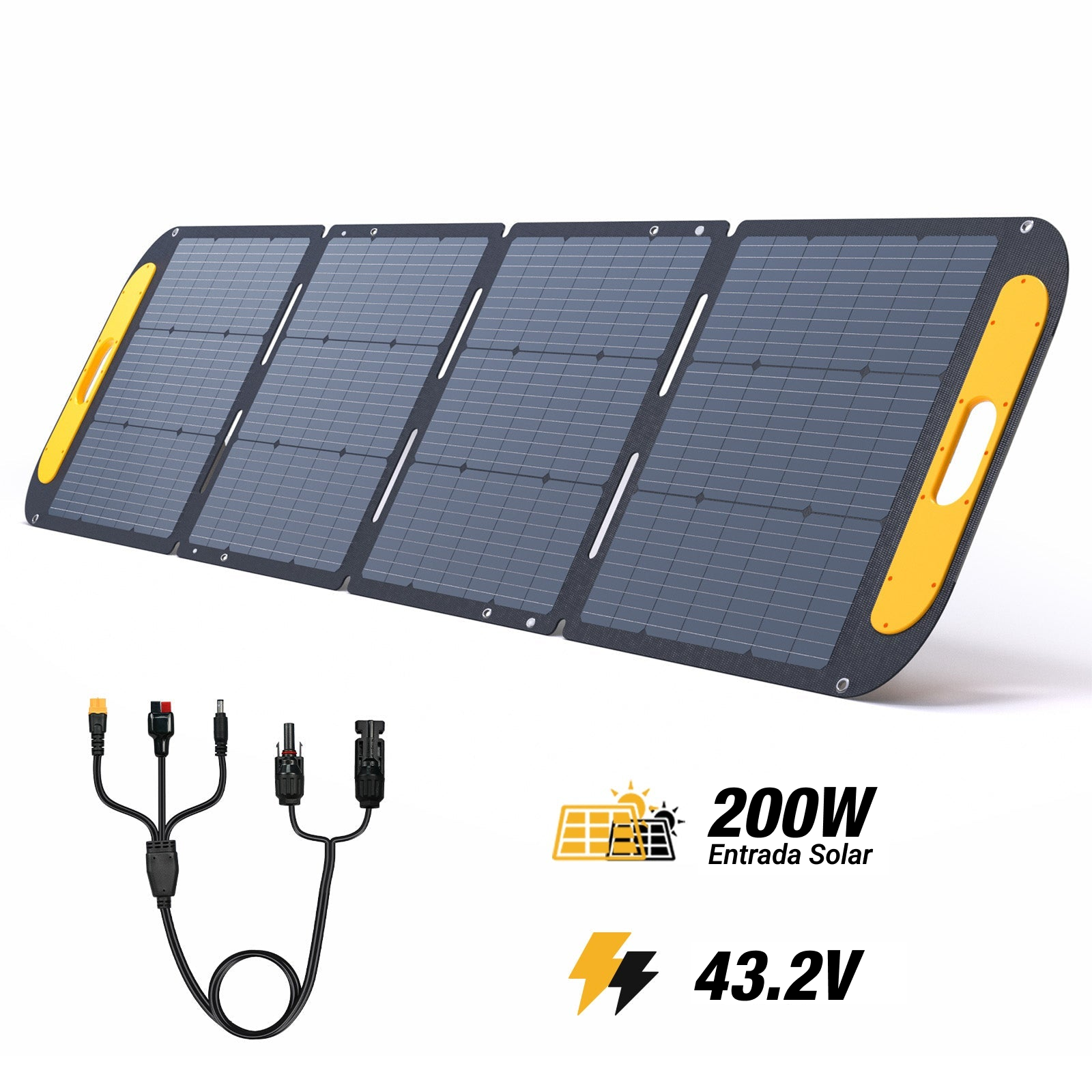 Panel solar portátil plegable VTOMAN 200W Pro