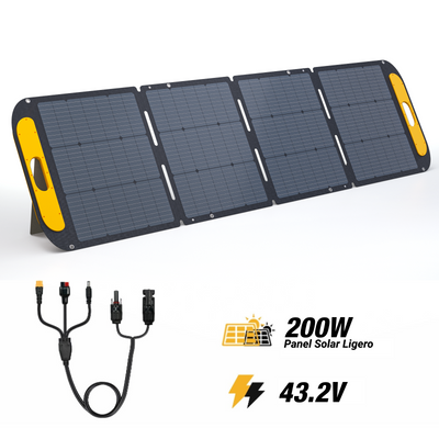 Panel solar plegable y ligero VTOMAN 200W Pro