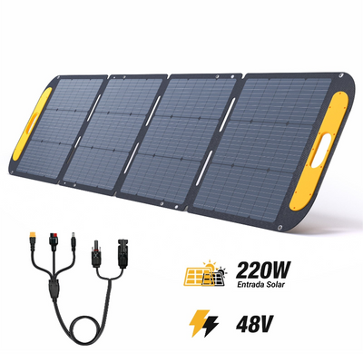 Panel solar portátil plegable VTOMAN 220W Pro