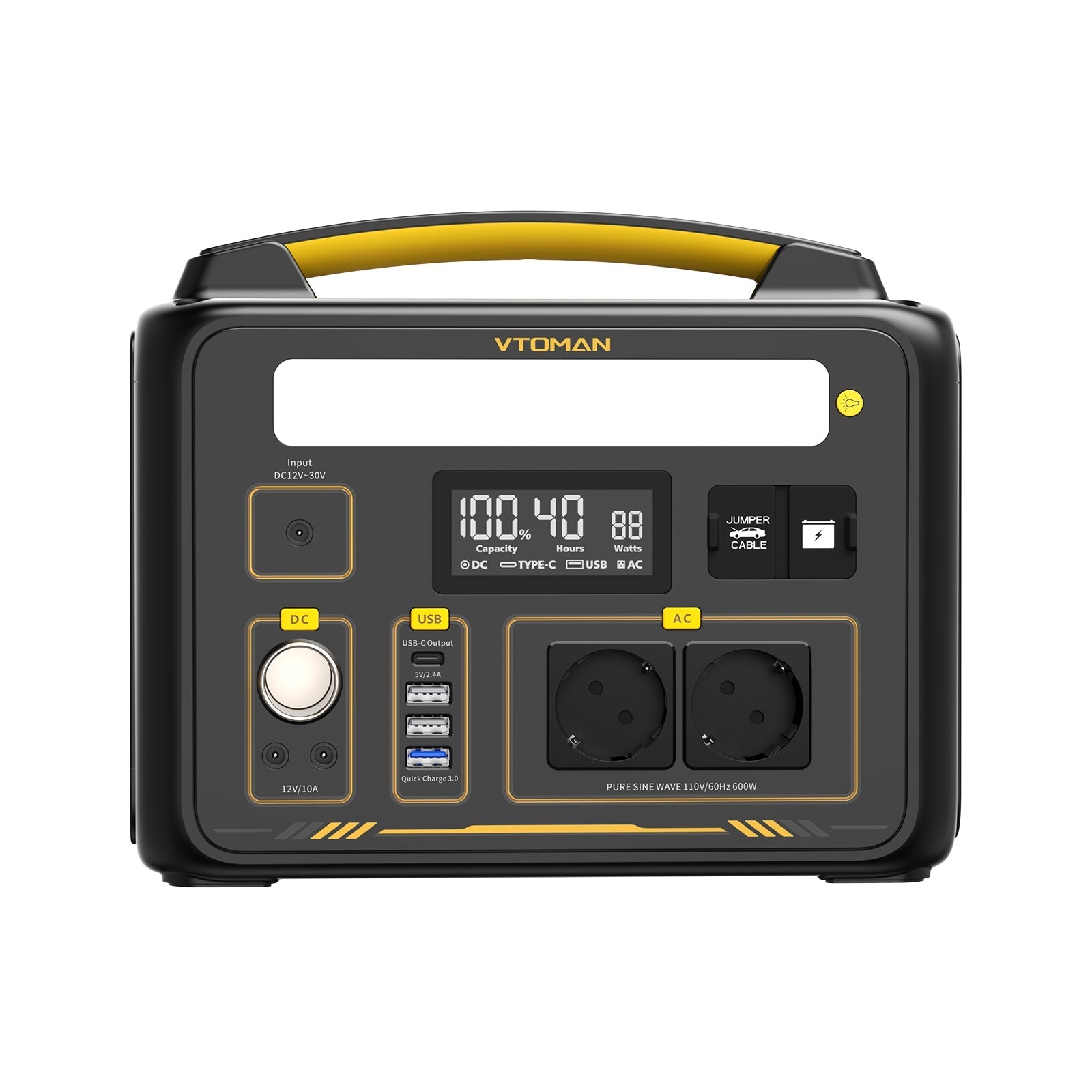 VTOMAN Jump 600W/939Wh 200W zonnegenerator