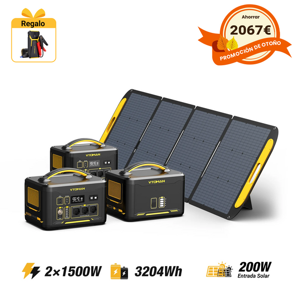 Generador solar VTOMAN Jump 1500X/3204Wh 200W