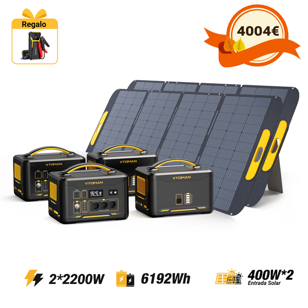 Generador solar VTOMAN Jump 2200/6192Wh 400W*2