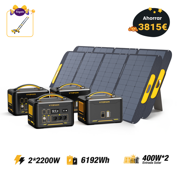 Generador solar VTOMAN Jump 2200/6192Wh 400W*2