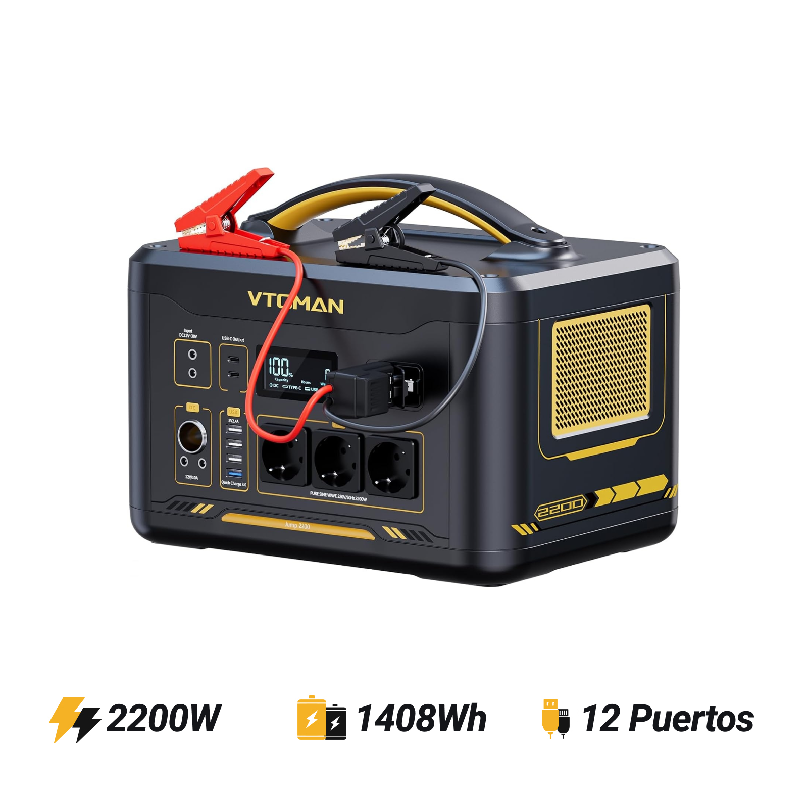 VTOMAN Jump 2200 Estación de Energía Portátil 1408Wh (Nueva versión)