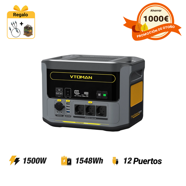 Estación de energía portátil VTOMAN FlashSpeed 1500