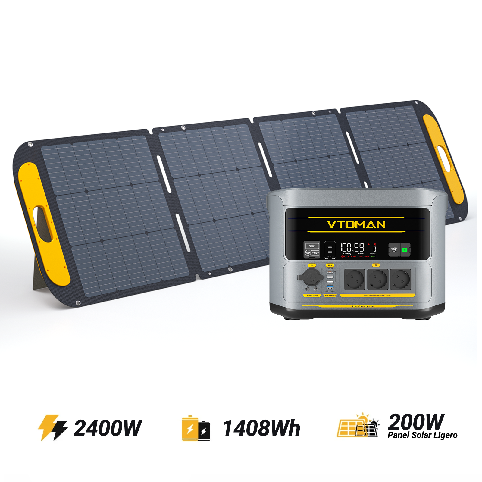VTOMAN FlashSpeed 2400 Estación de Energía Portátil