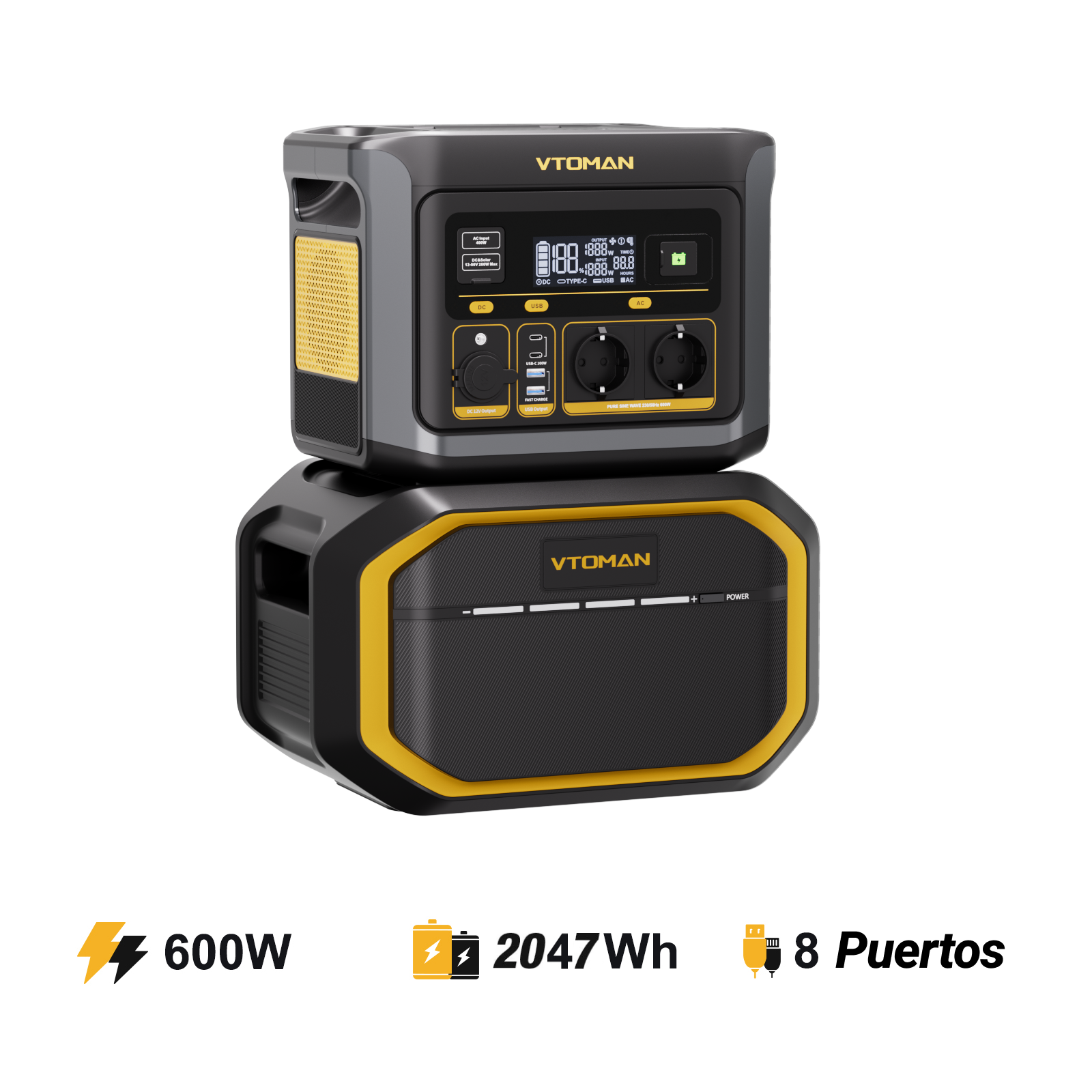 VTOMAN FlashSpeed ​​​​600 Draagbaar Energiestation