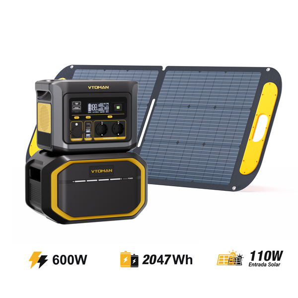 VTOMAN FlashSpeed ​​​​600/2047Wh met 110W zonnepaneel