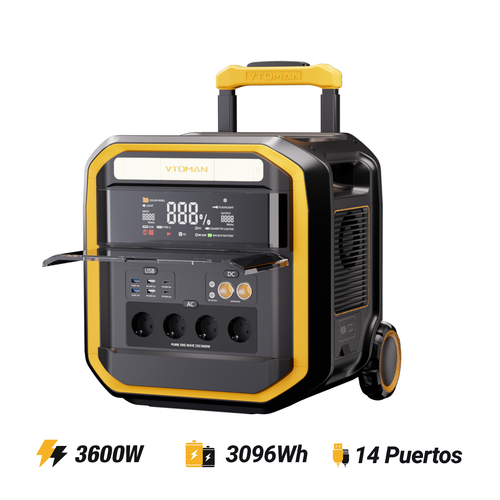 Estación Eléctrica Portátil VTOMAN FlashSpeed Pro 3600 con LIFEBMS™