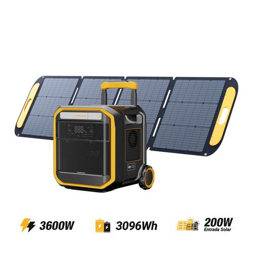 Estación Eléctrica Portátil VTOMAN FlashSpeed Pro 3600/3096Wh 200W Pro