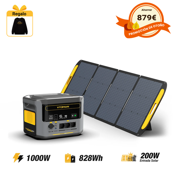 VTOMAN FlashSpeed ​​​​1000/828Wh con pannello solare da 200W