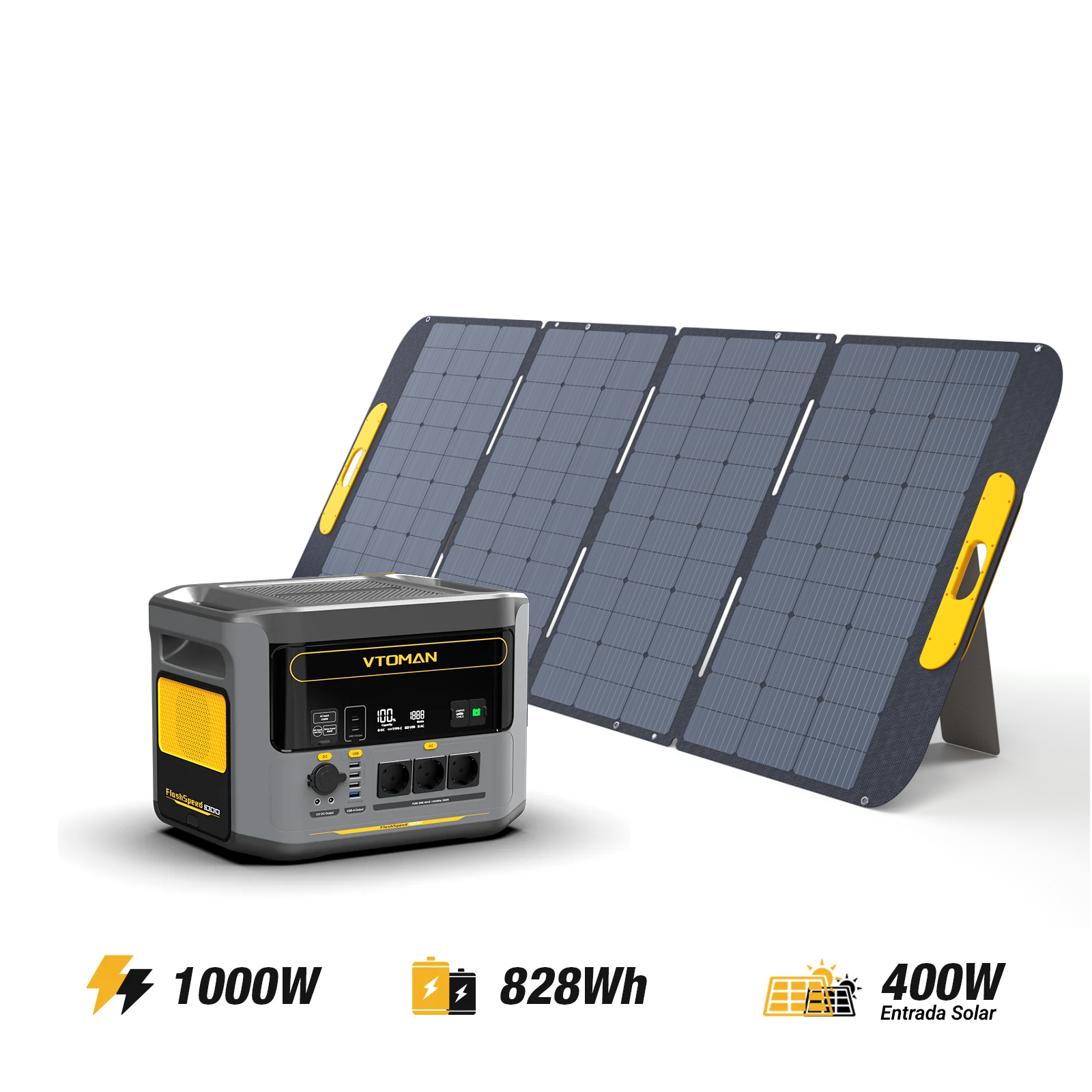 VTOMAN FlashSpeed ​​​​1000/828Wh 400W zonnegenerator