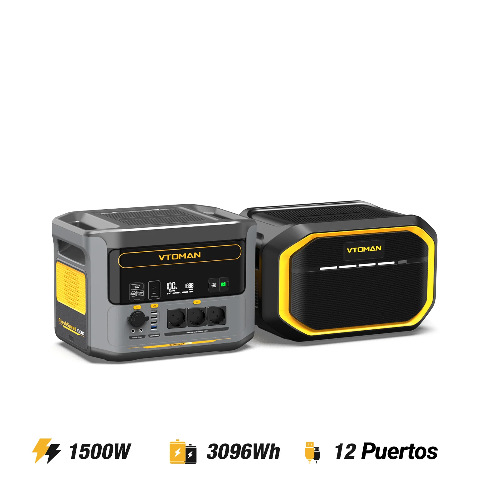 VTOMAN FlashSpeed ​​​​1500 Draagbaar Energiestation