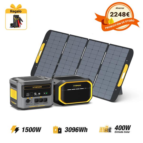 VTOMAN FlashSpeed 1500/3096Wh con generador solar de 400W
