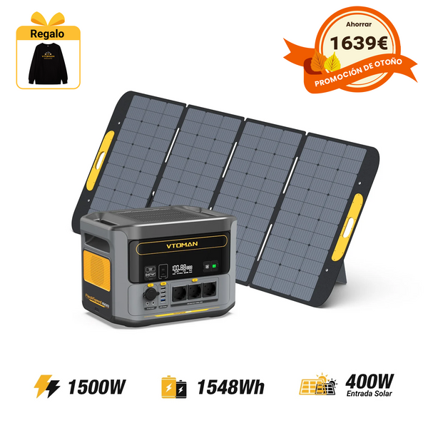 VTOMAN FlashSpeed 1500/1548Wh con panel solar de 400W