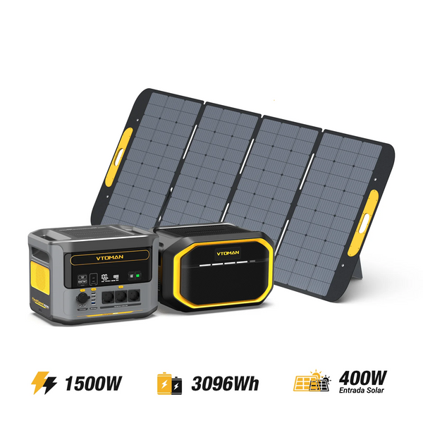 FlashSpeed 1500/3096Wh batería adicional generador solar de 400W