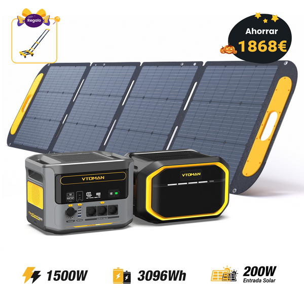 VTOMAN FlashSpeed 1500/3096 Wh con panel solar Pro de 200 W