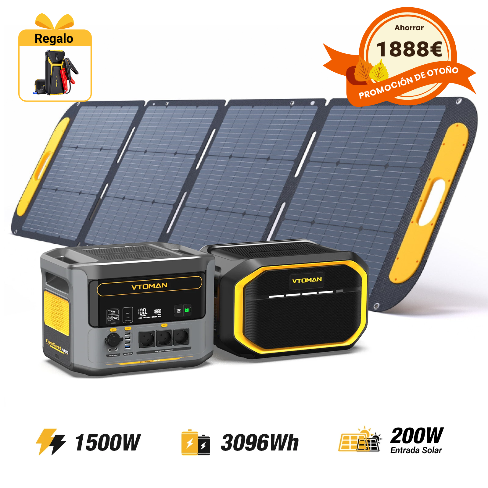 Estación de energía portátil VTOMAN FlashSpeed 1500