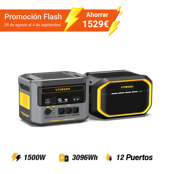 VTOMAN FlashSpeed ​​​​1500 + batteria aggiuntiva da 1548 Wh