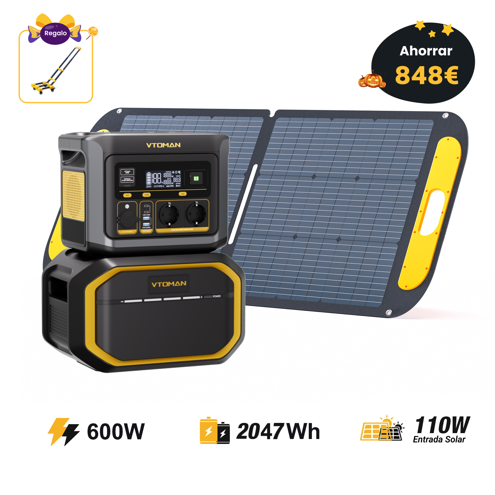 Estación de energía portátil VTOMAN FlashSpeed 600