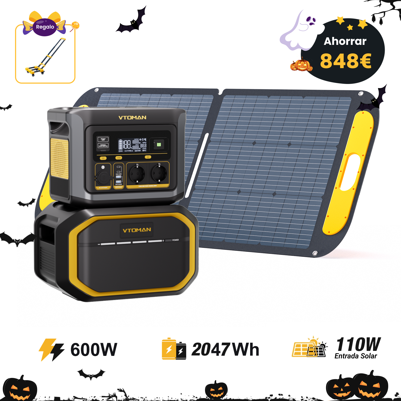 Estación de energía portátil VTOMAN FlashSpeed 600