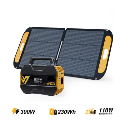 VTOMAN FlashSpeed 300 con panel solar de 110 W