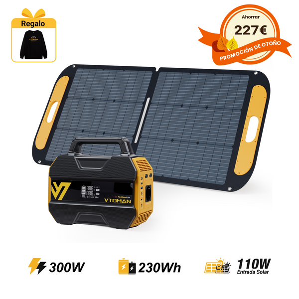 VTOMAN FlashSpeed ​​​​300 con pannello solare da 110 W