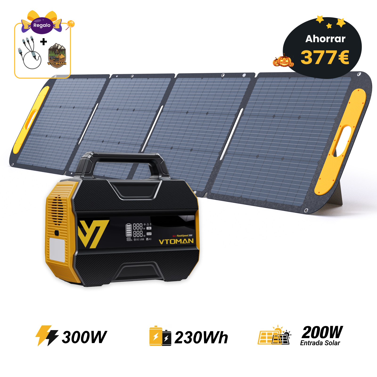 Estación de energía portátil VTOMAN FlashSpeed 300