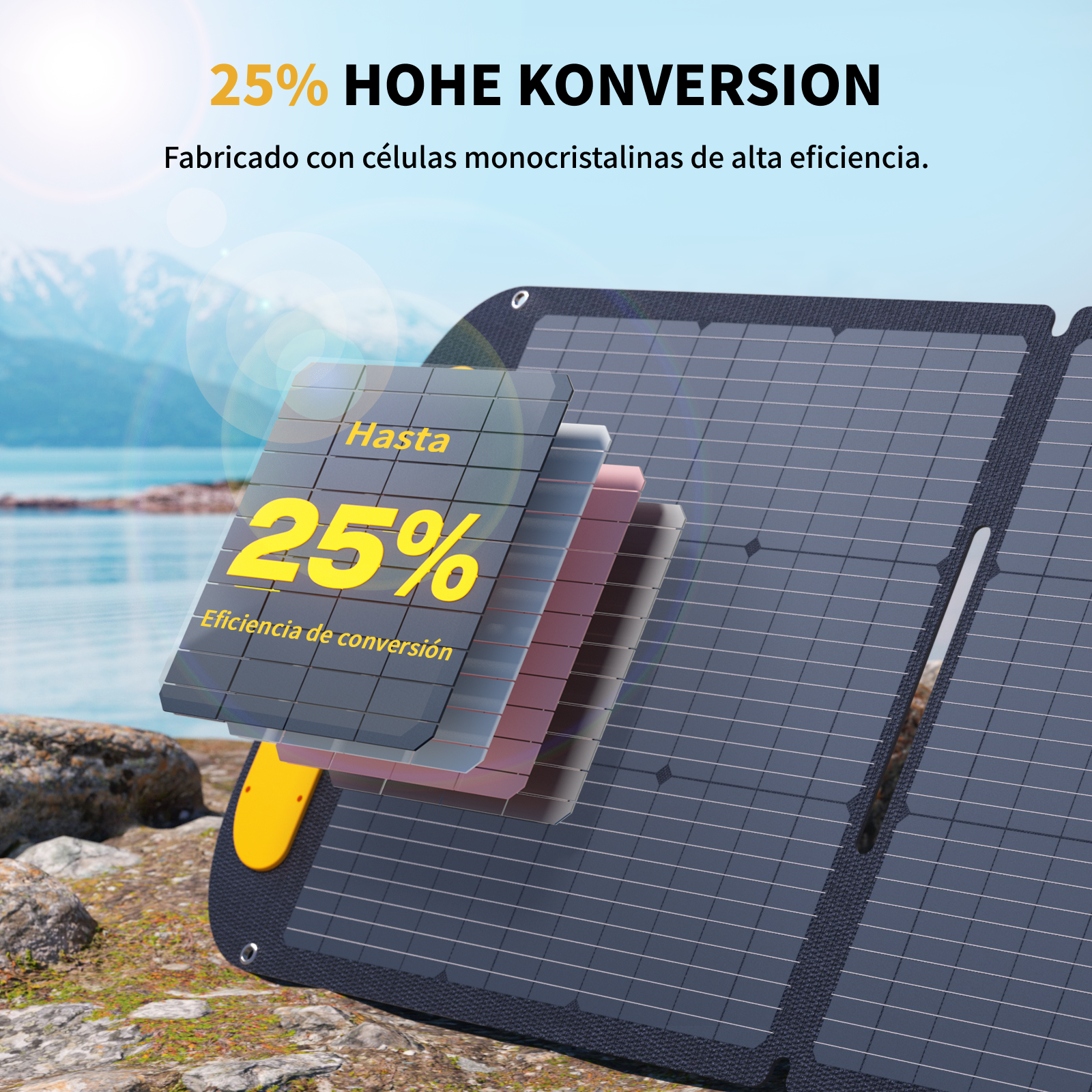 VTOMAN 200W opvouwbaar draagbaar zonnepaneel