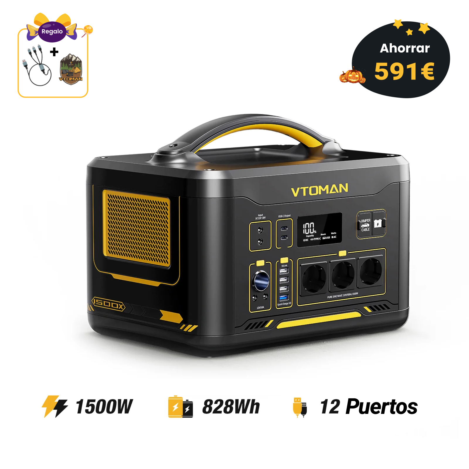 Estación eléctrica portátil VTOMAN Jump 1500X