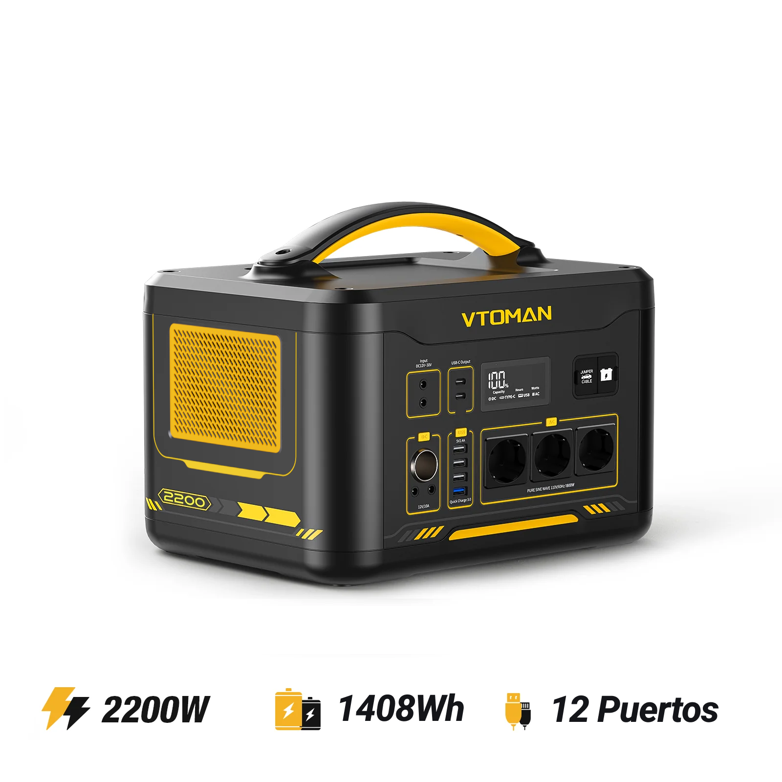 VTOMAN Jump 2200 Estación de Energía Portátil 1408Wh (Nueva versión)