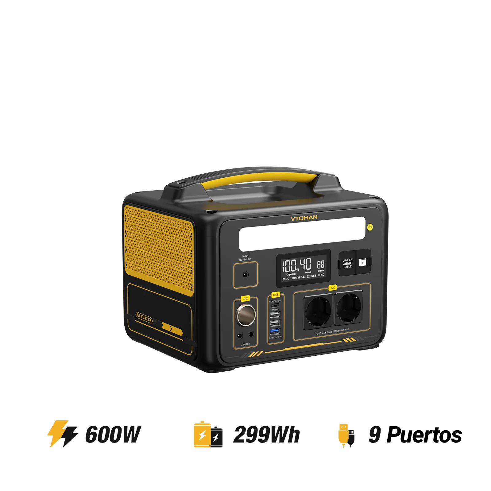 Zonnegenerator VTOMAN Jump 600W/299Wh 200W