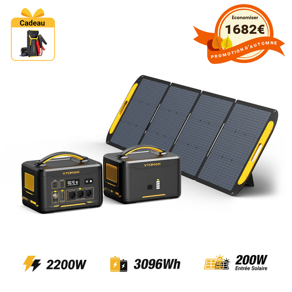 VTOMAN Jump 2200/3096Wh con panel solar de 200W