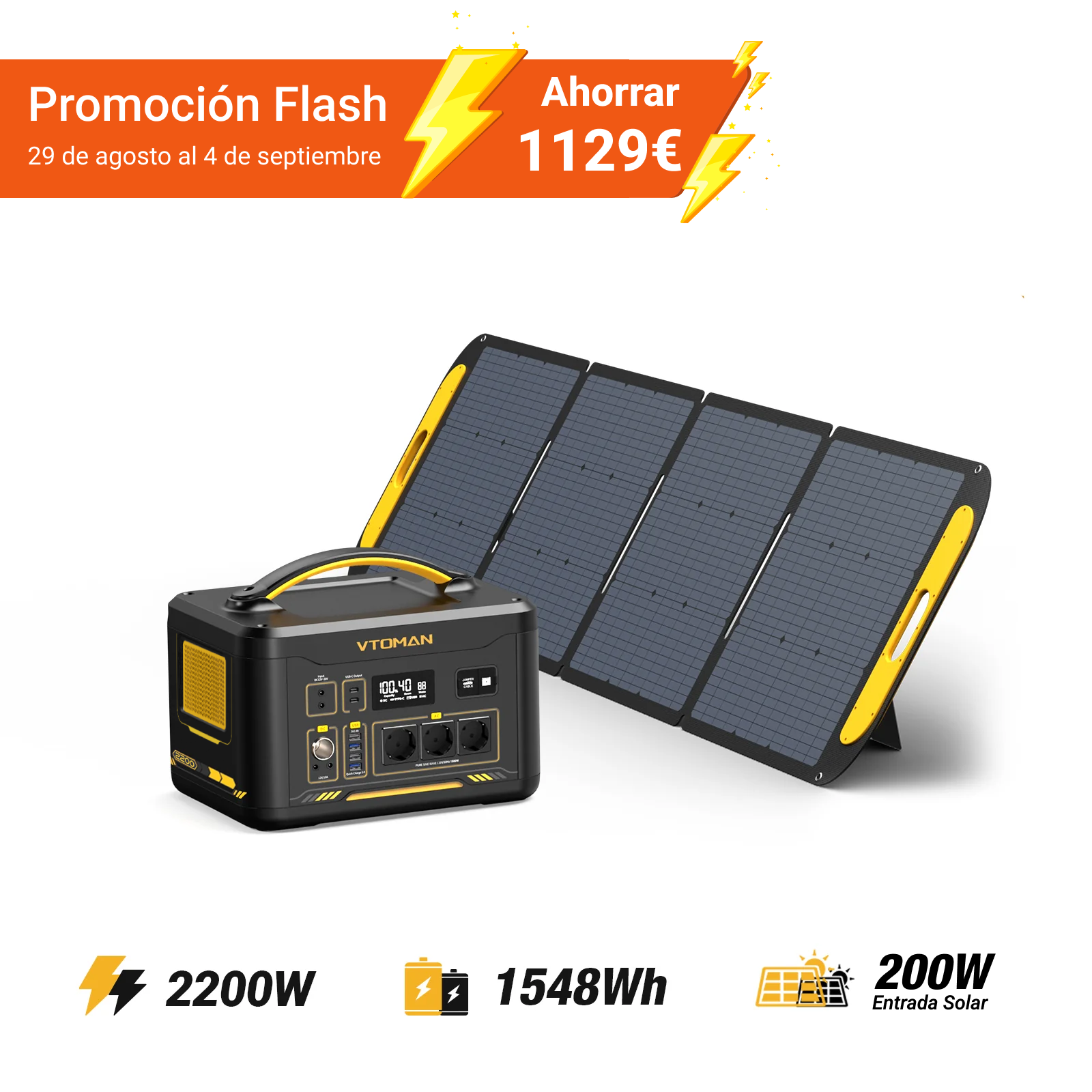 VTOMAN Jump 2200 Draagbaar Energiestation