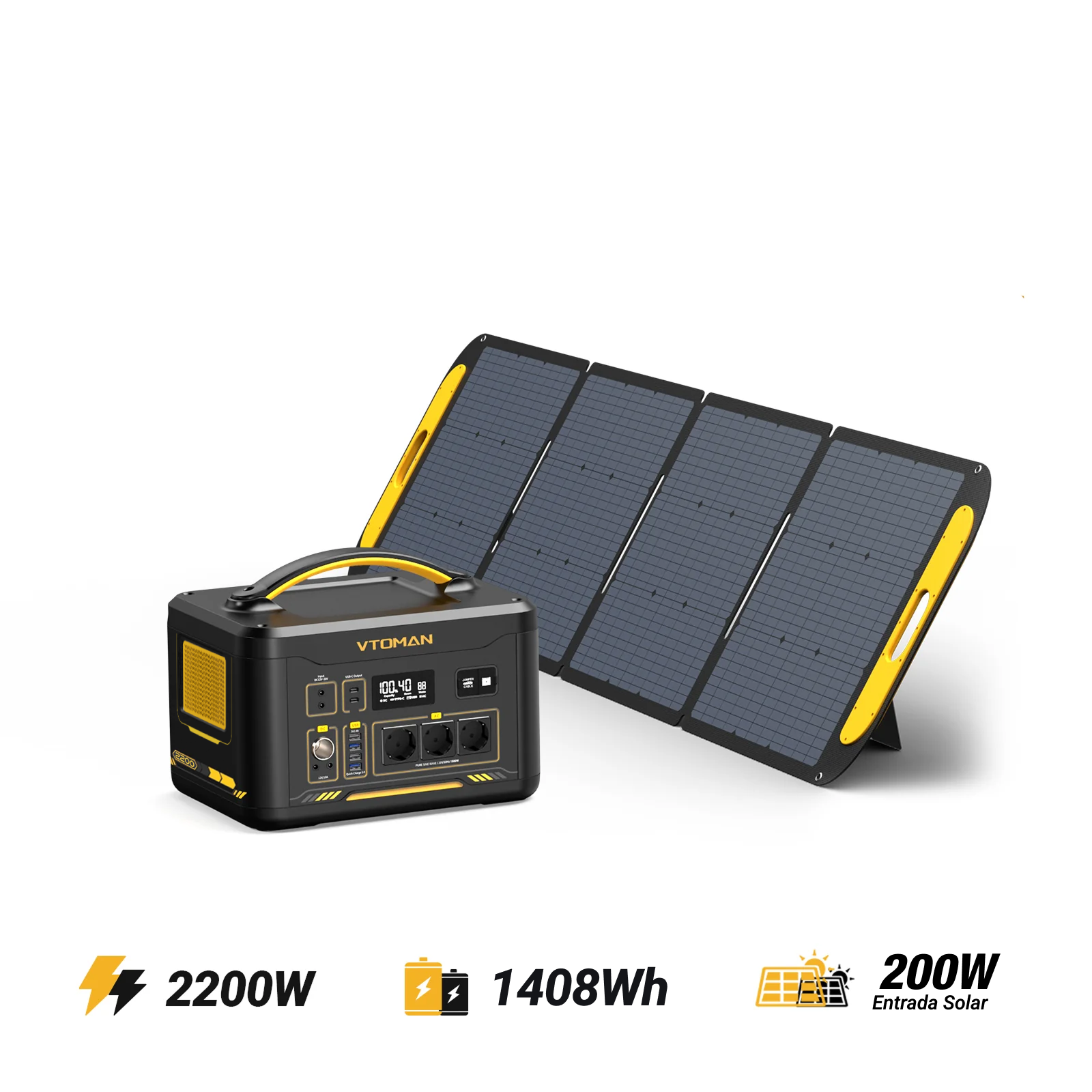 VTOMAN Jump 2200 Estación de Energía Portátil 1408Wh (Nueva versión)