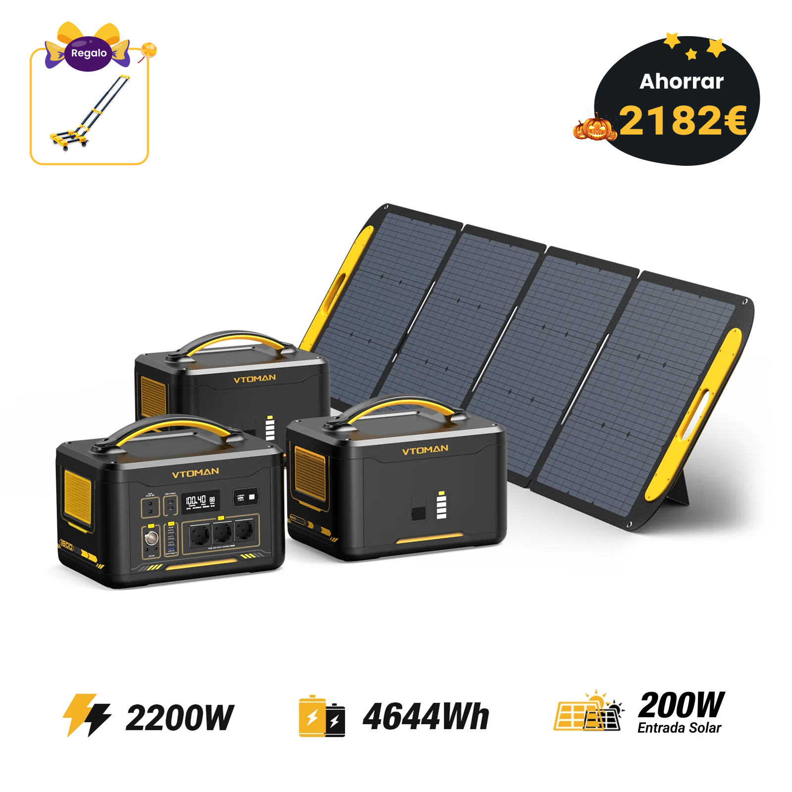 Generador solar VTOMAN Jump 2200/4644Wh 200W
