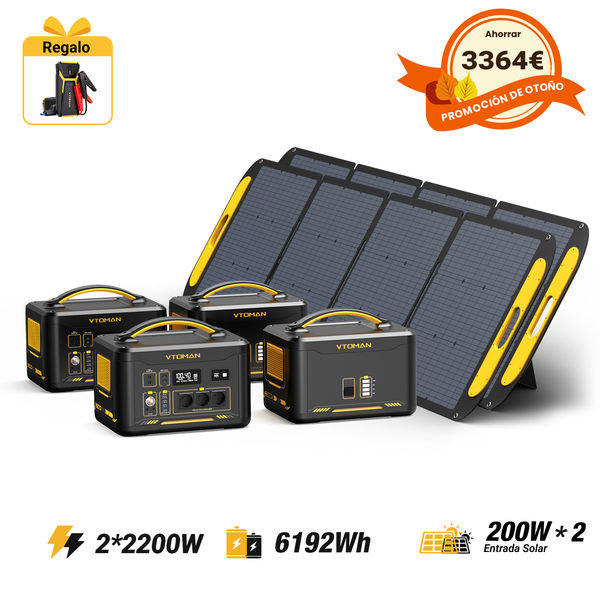 Generador solar VTOMAN Jump 2200/6192Wh 200W*2