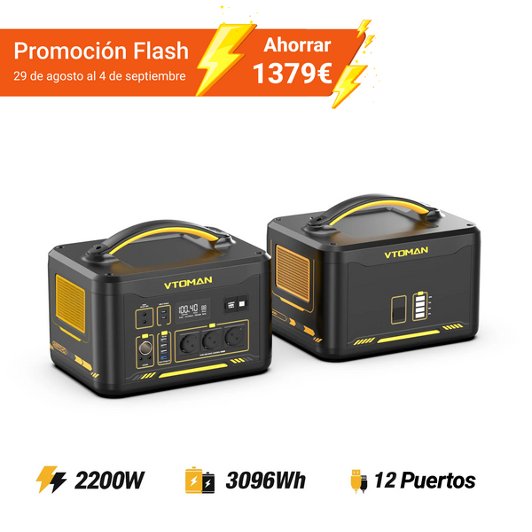 VTOMAN Jump 2200 con batteria aggiuntiva da 1548 Wh