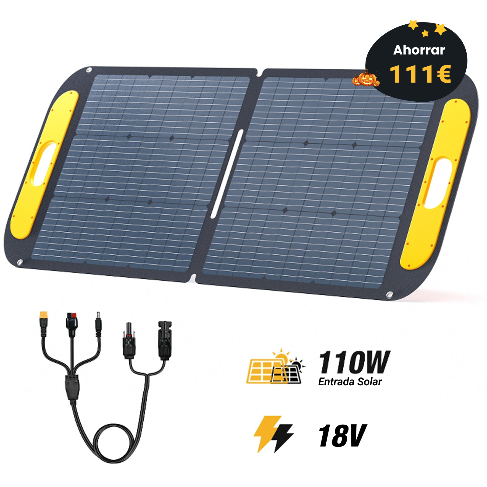 Panel solar portátil plegable VTOMAN de 110 W