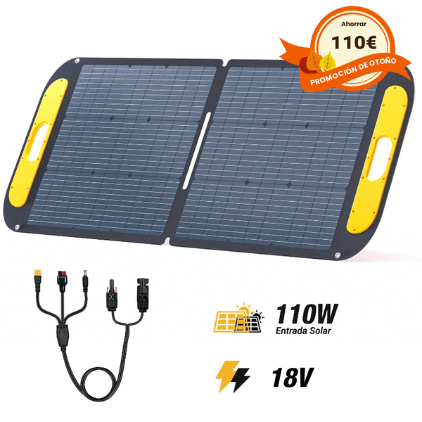 Panel solar portátil plegable VTOMAN de 110 W