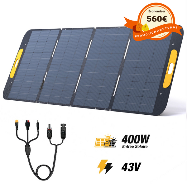 Panel solar portátil plegable VTOMAN de 400 W