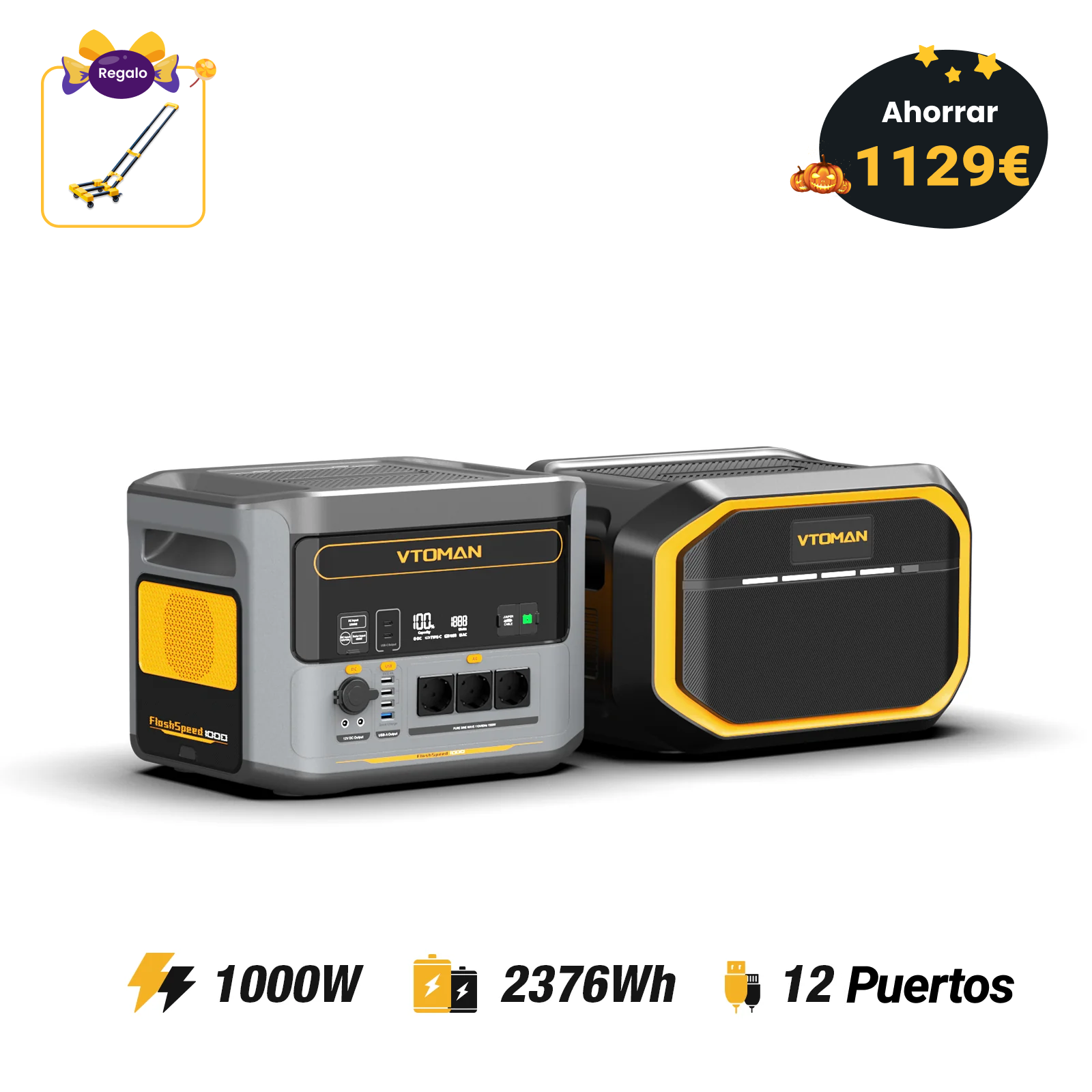 Estación de energía portátil VTOMAN FlashSpeed 1000
