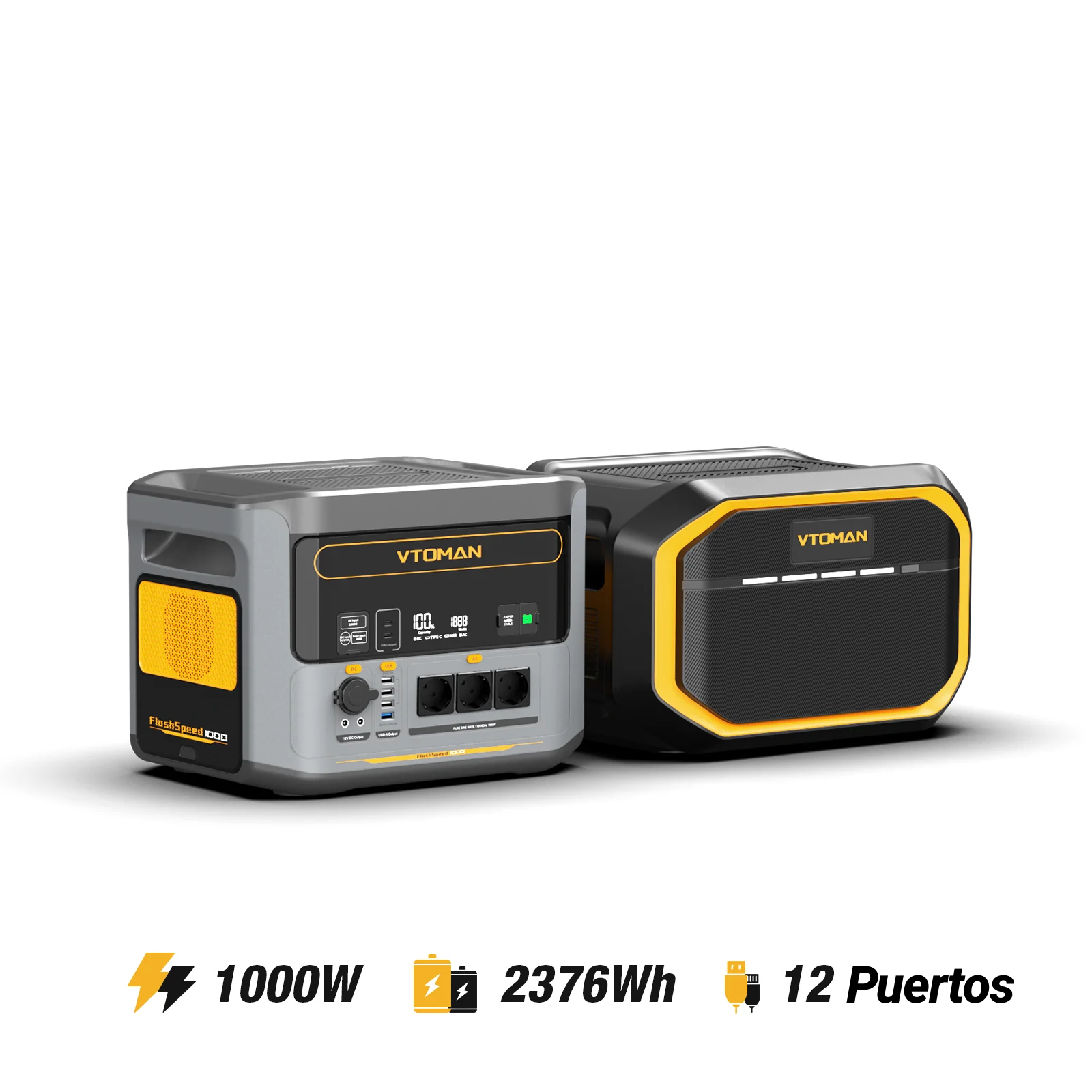 VTOMAN 1548Wh Extra Accu voor FlashSpeed ​​​​1500/1000/600